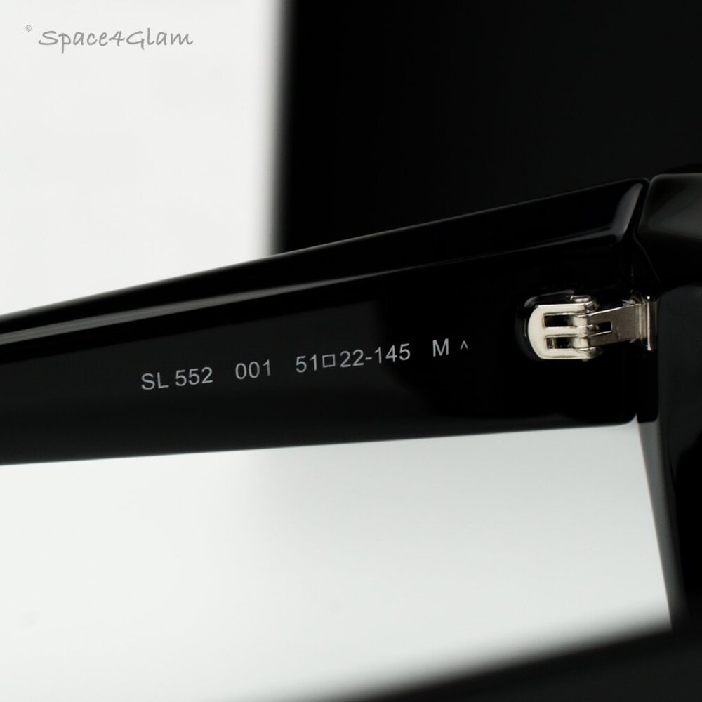 BRAND NEW Saint Laurent SL552 001 Black Black Cat Eye Women Sunglasses - Picture 4 of 10